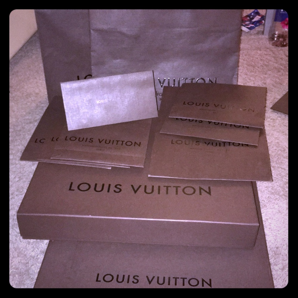 Louis Vuitton bags and boxes